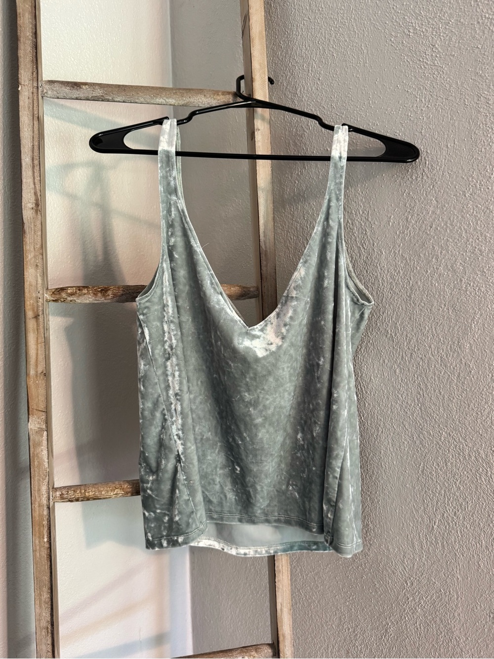H&M Velvet V-Neck Camisole - Sage